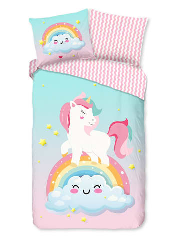 Good Morning Bettwäsche-Set "Sweety" in Mint/ Rosa