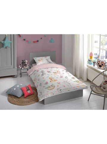 Good Morning Renforcé-Bettwäsche-Set "Dance" in Bunt/ Rosa