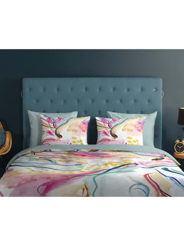 Good Morning Komplet pościeli "Magic" w kolorze miętowo-jasnoróżowo-błękitnym