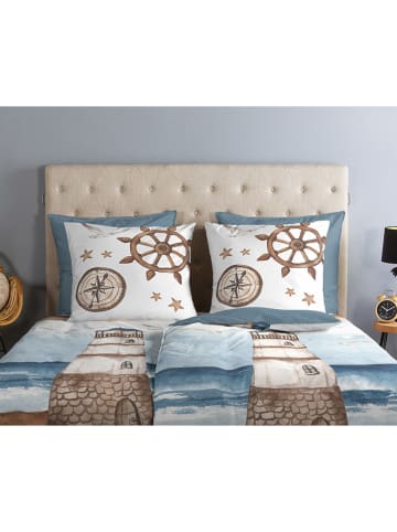 Good Morning Komplet pościeli "Berlin" w kolorze biało-niebieskim