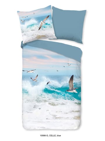 Good Morning Beddengoedset ''Celle'' wit/blauw