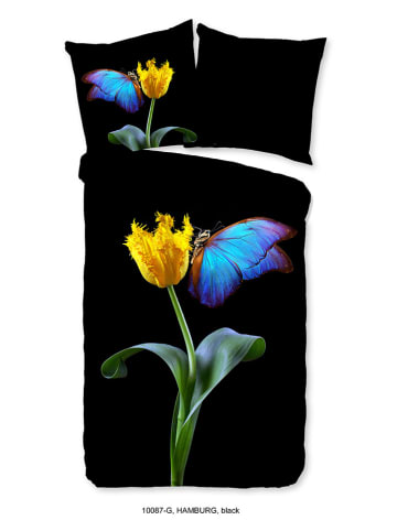 Good Morning Komplet pościeli "Hamburg" w kolorze czarno-żółto-niebieskim