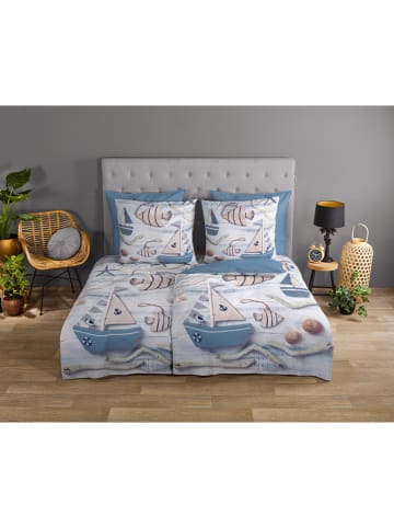 Good Morning Beddengoedset ''Maritim'' wit/blauw