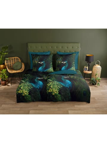 Good Morning Beddengoedset "Coburg" petrol/groen