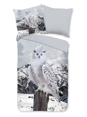 Good Morning Bettwäsche-Set in Grau/ Bunt