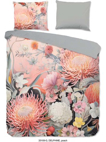 Good Morning Bettwäsche-Set ''Delphine'' in Grau/ Rosa