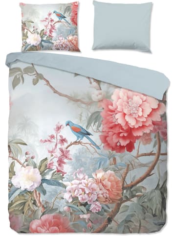 Good Morning Komplet pościeli "Birdie" w kolorze błękitno-jasnoróżowym