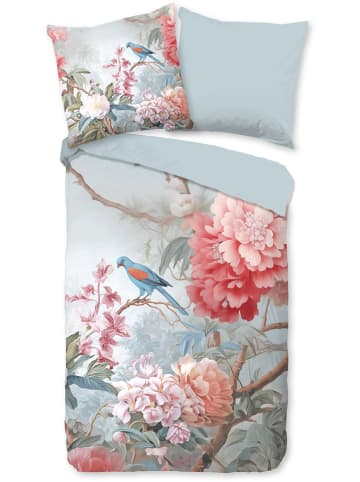 Good Morning Beddengoedset "Birdie" lichtblauw/lichtroze