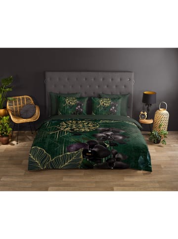 Good Morning Beddengoedset "Esmee" donkergroen/goudkleurig/zwart