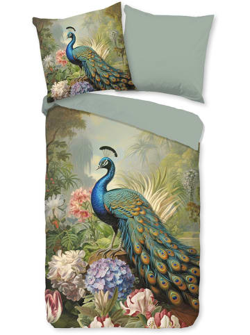 Good Morning Komplet pościeli "Inga" w kolorze zielonym ze wzorem