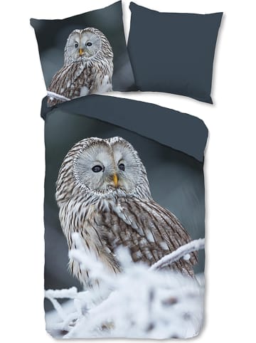 Good Morning Beddengoedset "Bennie" blauw/grijs