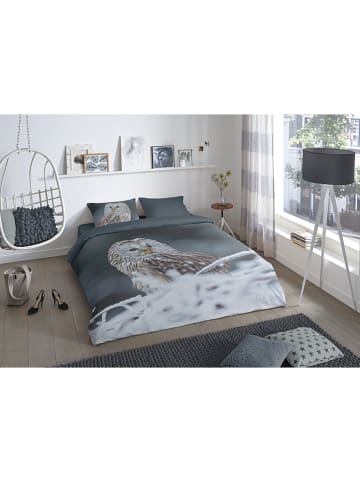 Good Morning Beddengoedset "Bennie" blauw/grijs