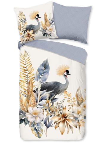 Good Morning Beddengoedset "Via" wit/lichtblauw