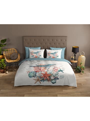 Good Morning Bettwäsche-Set ''Ocean'' i Blau/ Creme