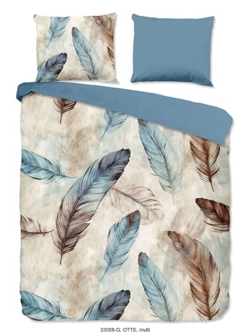Good Morning Bettwäsche-Set ''Otte'' in Blau/ Creme
