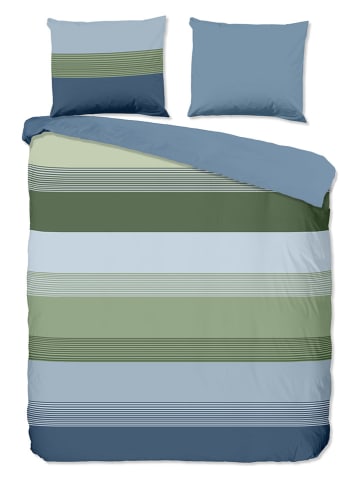 Good Morning Beddengoedset "Mali" blauw/groen