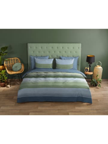 Good Morning Beddengoedset "Mali" blauw/groen