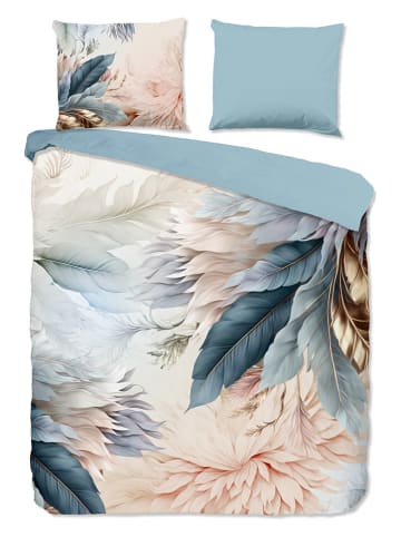 Good Morning Komplet pościeli "Diore" w kolorze błękitno-kremowym