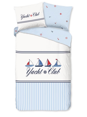 Good Morning Bettwäsche-Set ''Yachtclub'' in Blau/ Weiß