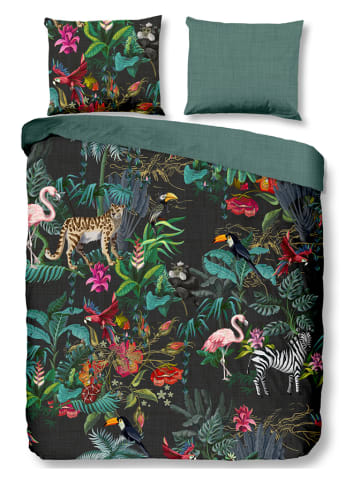 Good Morning Komplet pościeli renforcé "Funky" w kolorze zielonym ze wzorem