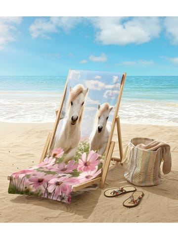 Good Morning Strandtuch "Philou" in Hellblau/ Rosa