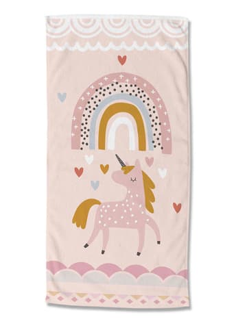 Good Morning Strandtuch "Unilove" in Rosa