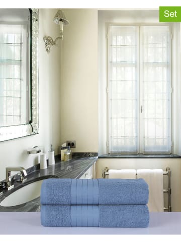 Good Morning 2er-Set: Duschtücher in Hellblau