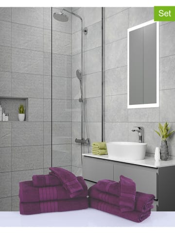 Good Morning 8-częściowy zestaw ręczników w kolorze bordowym