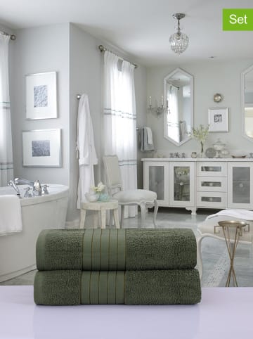 Good Morning Ręczniki prysznicowe (2 szt.) w kolorze zielonym