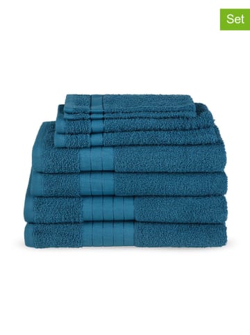 Good Morning 8-częściowy zestaw ręczników w kolorze morskim