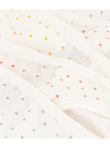 PETIT BATEAU 5-delige set: slips crème/meerkleurig