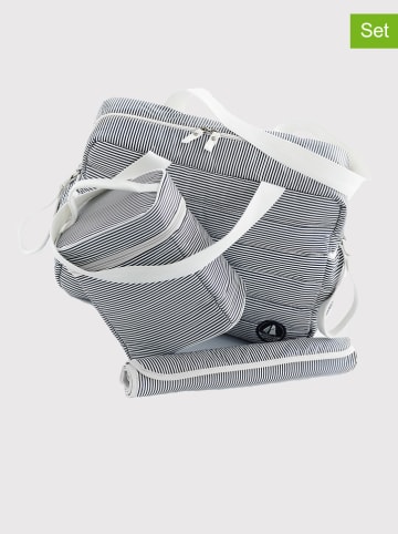 PETIT BATEAU 3-delige verschoonset zwart/wit