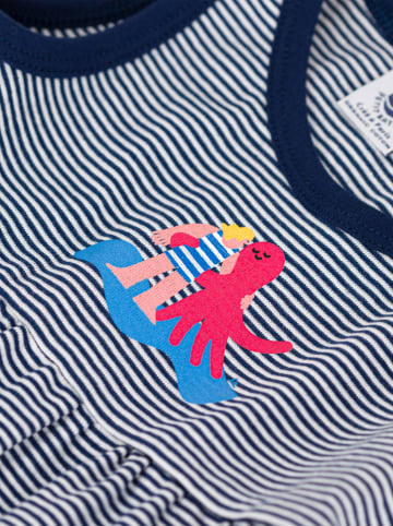 PETIT BATEAU Kleid in Dunkelblau/ Weiß/ Pink