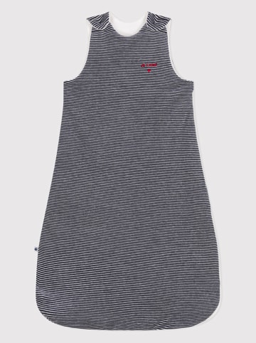 PETIT BATEAU Babyschlafsack in Dunkelblau/ Weiß