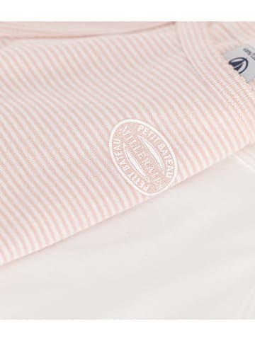 PETIT BATEAU 2-delige set: onderhemden lichtroze/wit