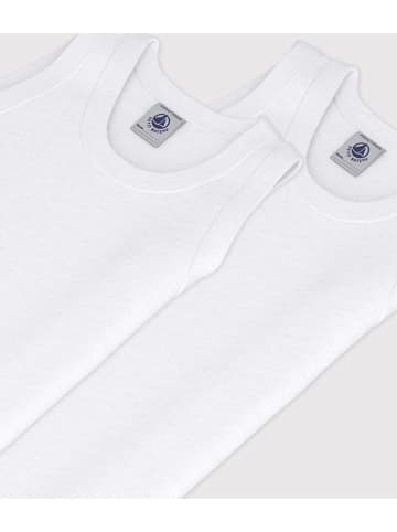 PETIT BATEAU 2-delige set: onderhemden wit