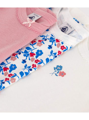 PETIT BATEAU 3-delige set: Bodys lichtroze/wit