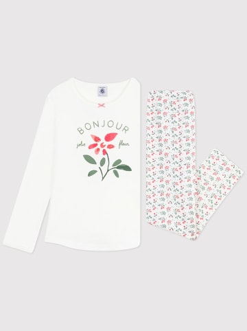 PETIT BATEAU Piżama w kolorze białym