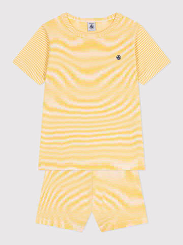 PETIT BATEAU Piżama w kolorze żółtym