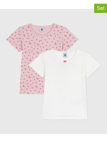 PETIT BATEAU 2-delige set: shirts lichtroze/wit