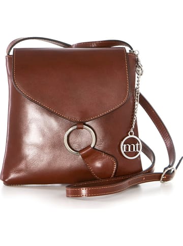 Mia Tomazzi Leder-Umhängetasche "Ortica" in Braun - (B)22 x (H)20 x (T)5 cm