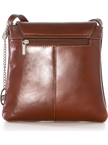 Mia Tomazzi Leder-Umhängetasche "Ortica" in Braun - (B)22 x (H)20 x (T)5 cm