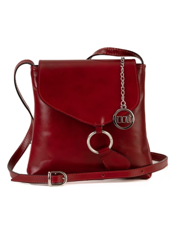 Mia Tomazzi Leder-Umhängetasche "Ortica" in Rot - (B)22 x (H)20 x (T)5 cm