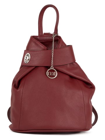 Mia Tomazzi Skórzany plecak "Sirietto" w kolorze czerwonym - 28 x 35 x 13 cm
