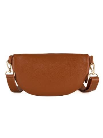 Mia Tomazzi Skórzana saszetka "Perugino" w kolorze jasnobrązowym - 23 x 13 x 2 cm