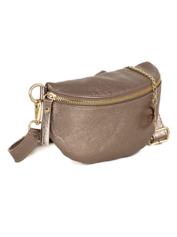 Mia Tomazzi Leren heuptas "Perugino" lichtbruin - (B)23 x (H)13 x (D)2 cm