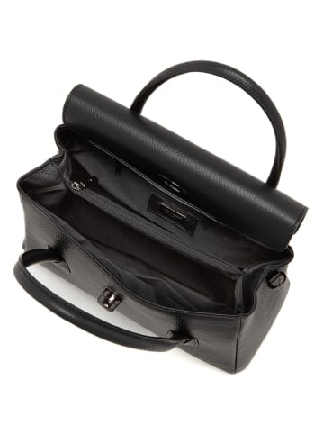Mia Tomazzi Leren handtas "Viserba" zwart - (B)30 x (H)24 x (D)13 cm