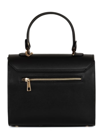 Mia Tomazzi Leder-Henkeltasche "Cignoli" in Schwarz - (B)25 x (H)20 x (T)11 cm