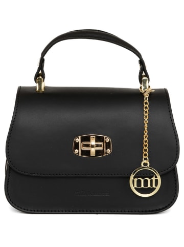 Mia Tomazzi Leren handtas zwart - (B)20,5 x (H)14 x (D)8 cm
