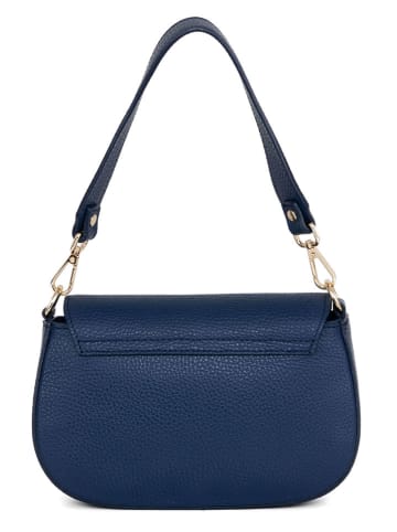 Mia Tomazzi Leder-Schultertasche "Ceresio" in Dunkelblau - (B)22 x (H)14 x (T)4,5 cm